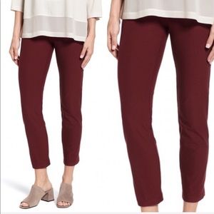 Theory Navalane Neoteric Ponte Pants Burgundy